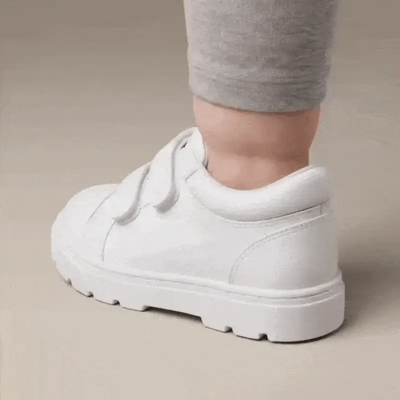 Toddler walking naturally at home